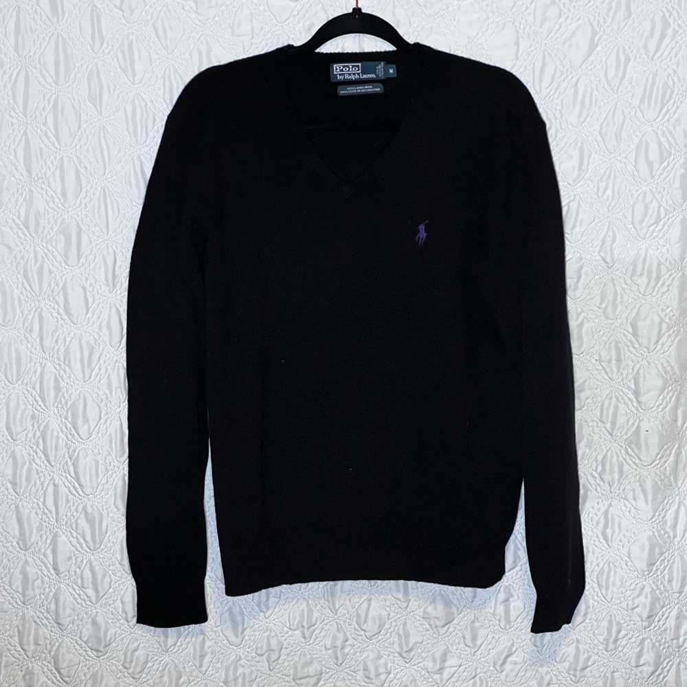 POLO V-Neck Lambs Wool Sweater